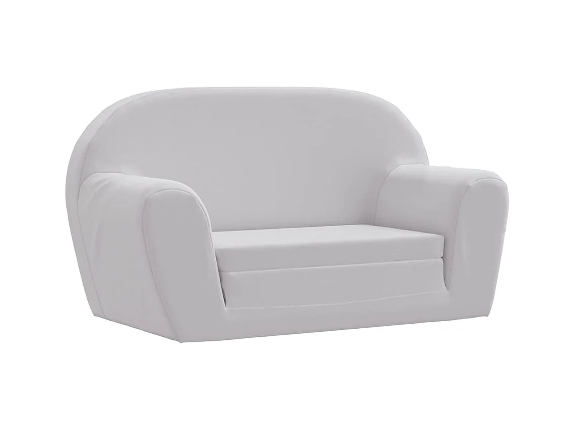 Chaise longue pliable pour enfants gris clair