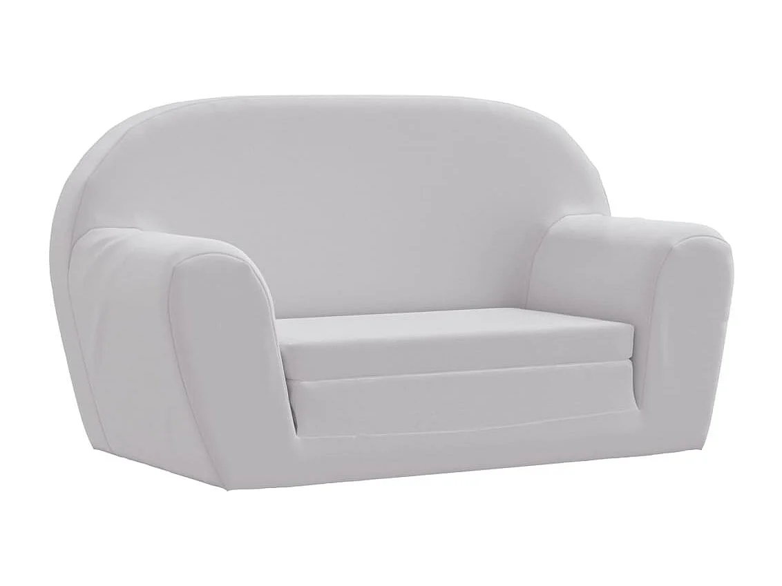 Chaise longue pliable pour enfants gris clair