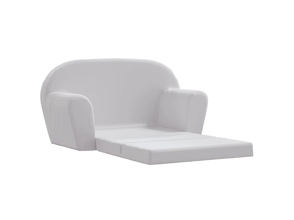 Chaise longue pliable pour enfants gris clair