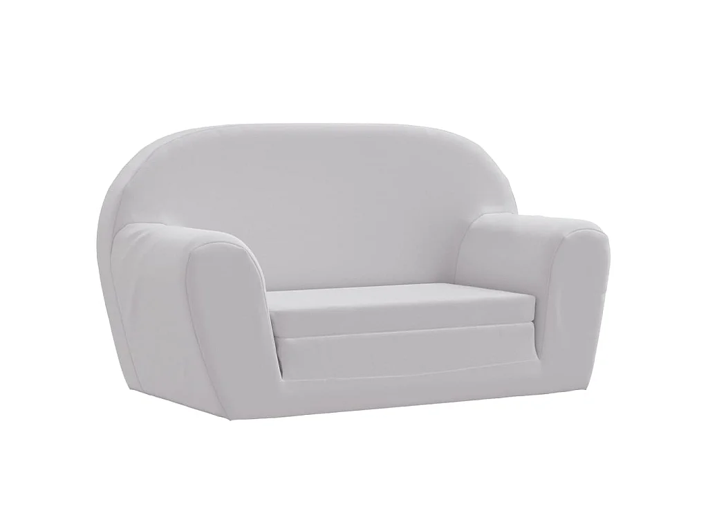 Chaise longue pliable pour enfants gris clair
