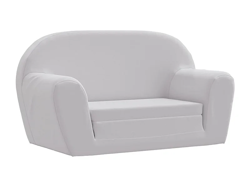 Chaise longue pliable pour enfants gris clair