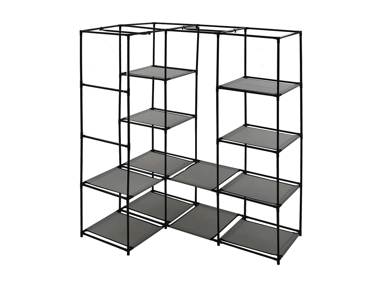 Armadio Angolare Grigio 130x87x169 cm