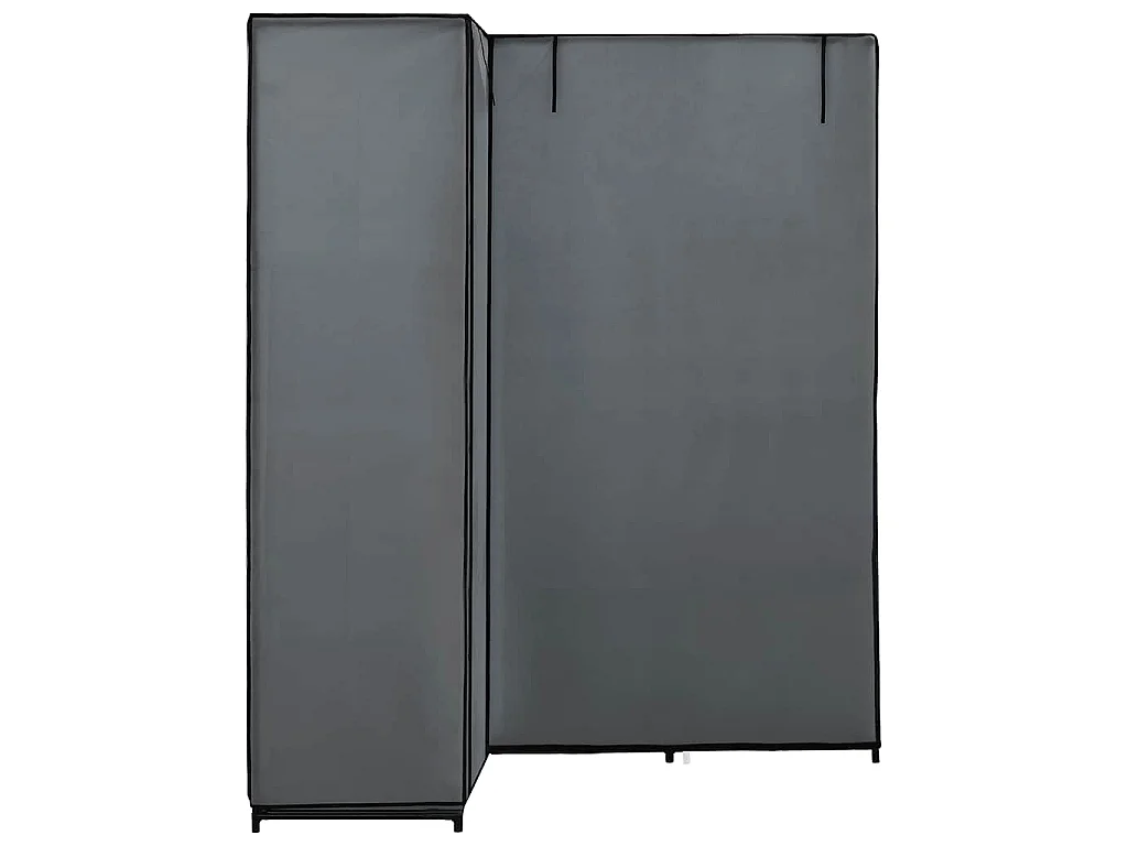 Garde-robe d'angle Gris 130 x 87 x 169 cm