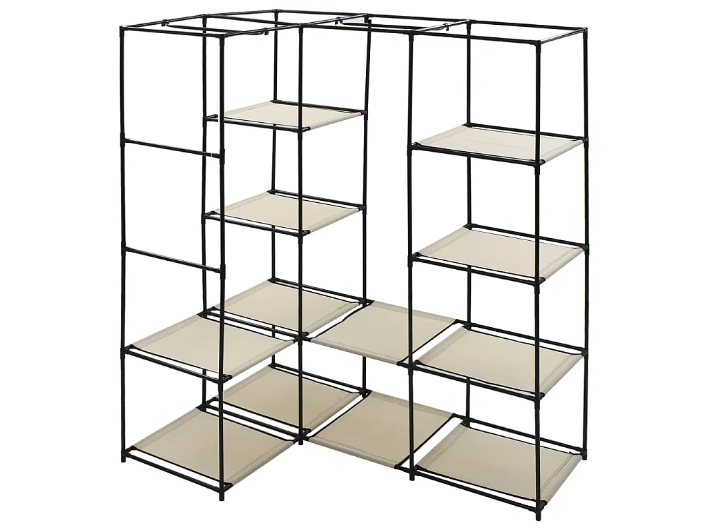 Eckkleiderschrank Creme 130 x 87 x 169 cm