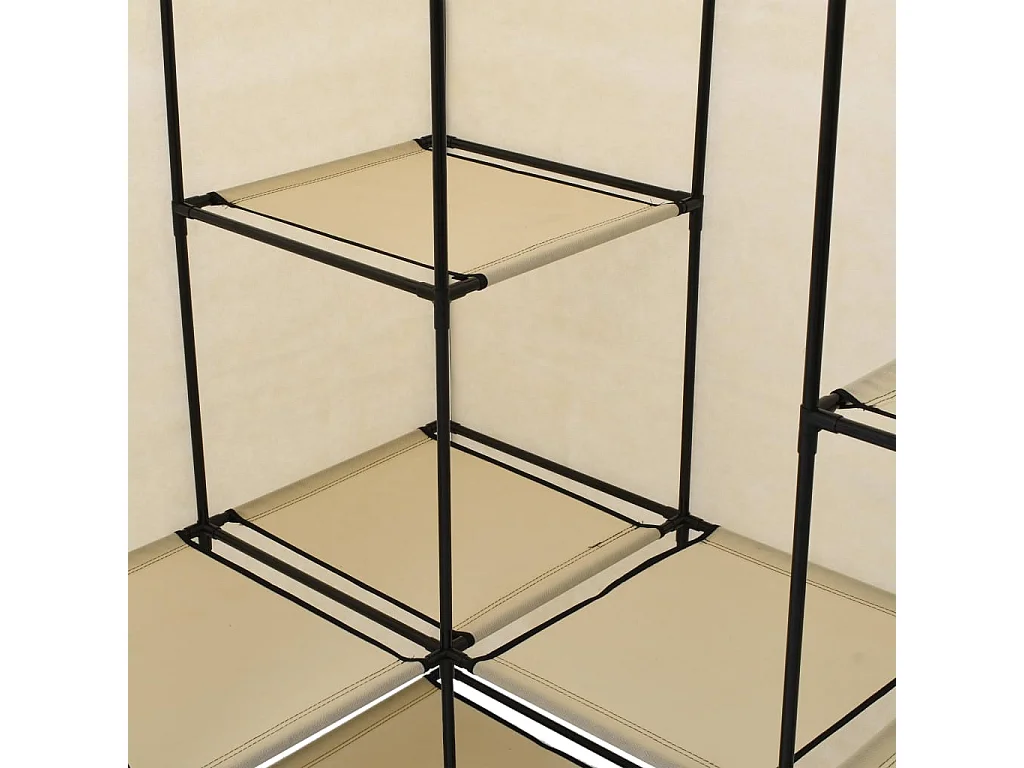 Eckkleiderschrank Creme 130 x 87 x 169 cm