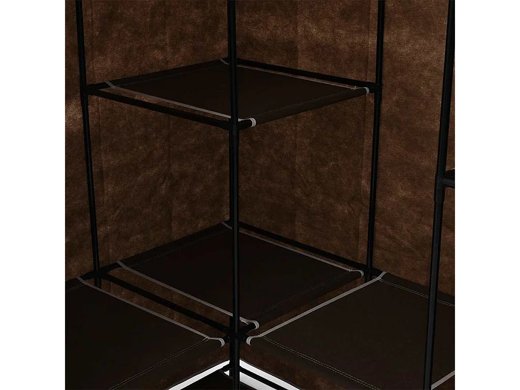 Hoekkledingkast 130x87x169 cm bruin
