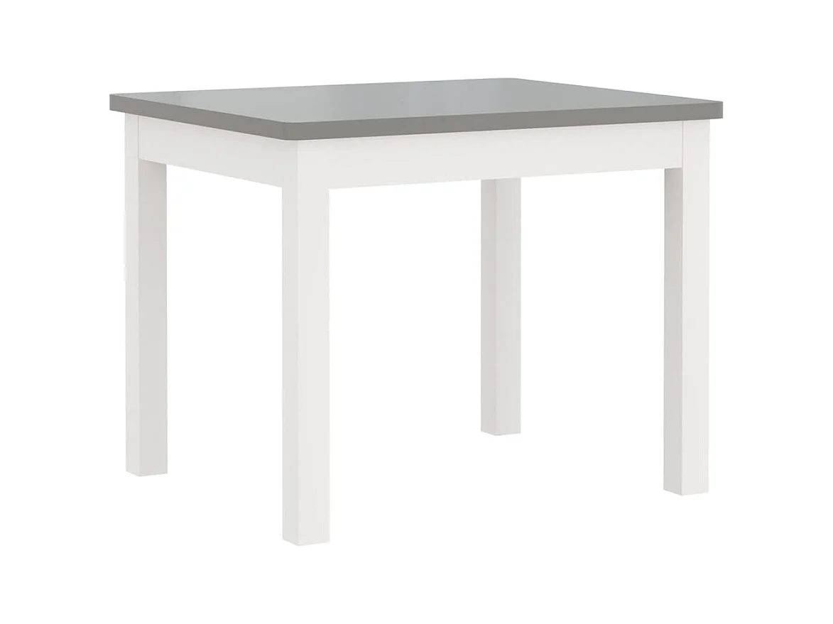 Ensemble de table et chaises enfants 3 pcs Blanc et gris MDF