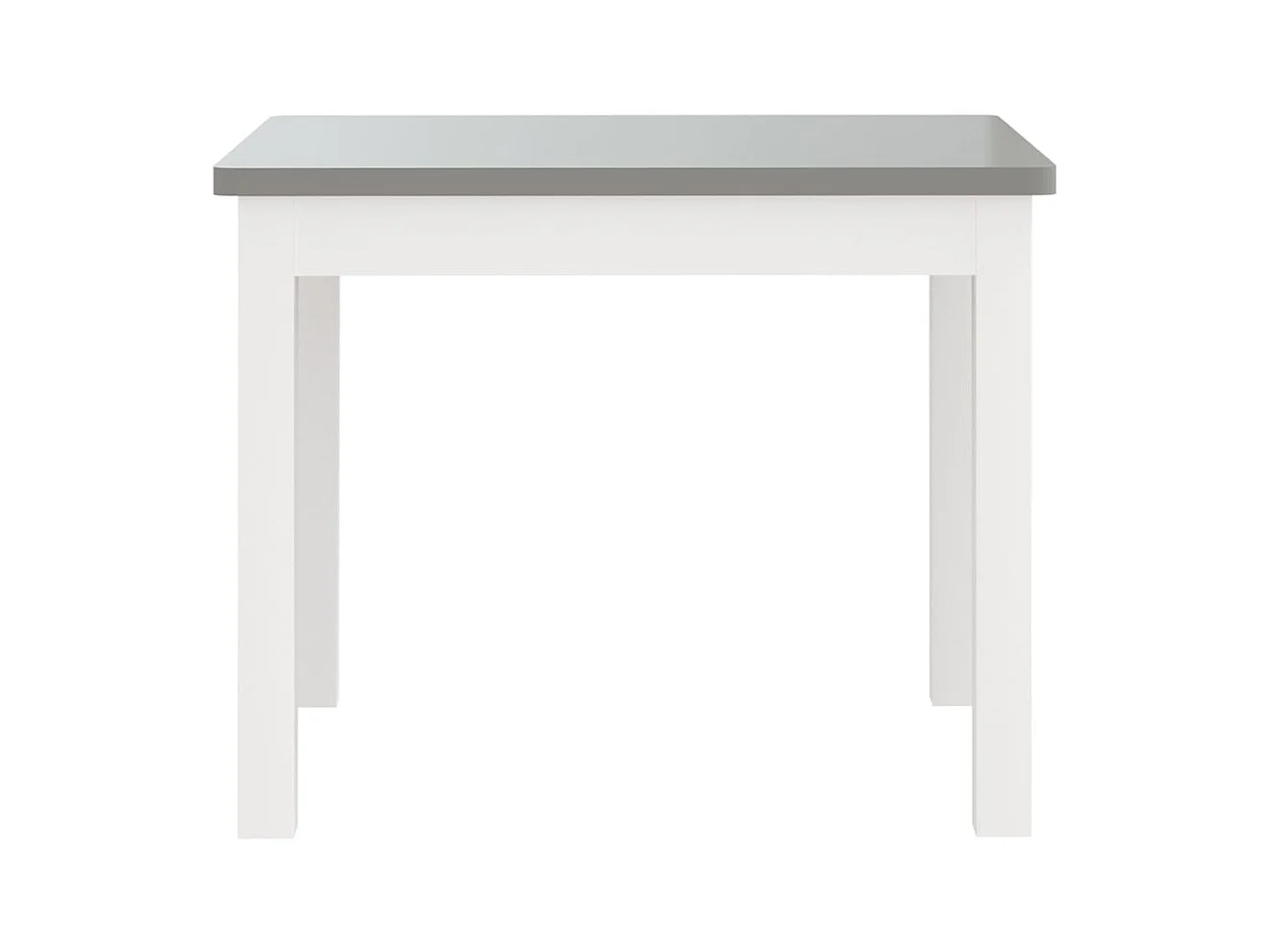Ensemble de table et chaises enfants 3 pcs Blanc et gris MDF