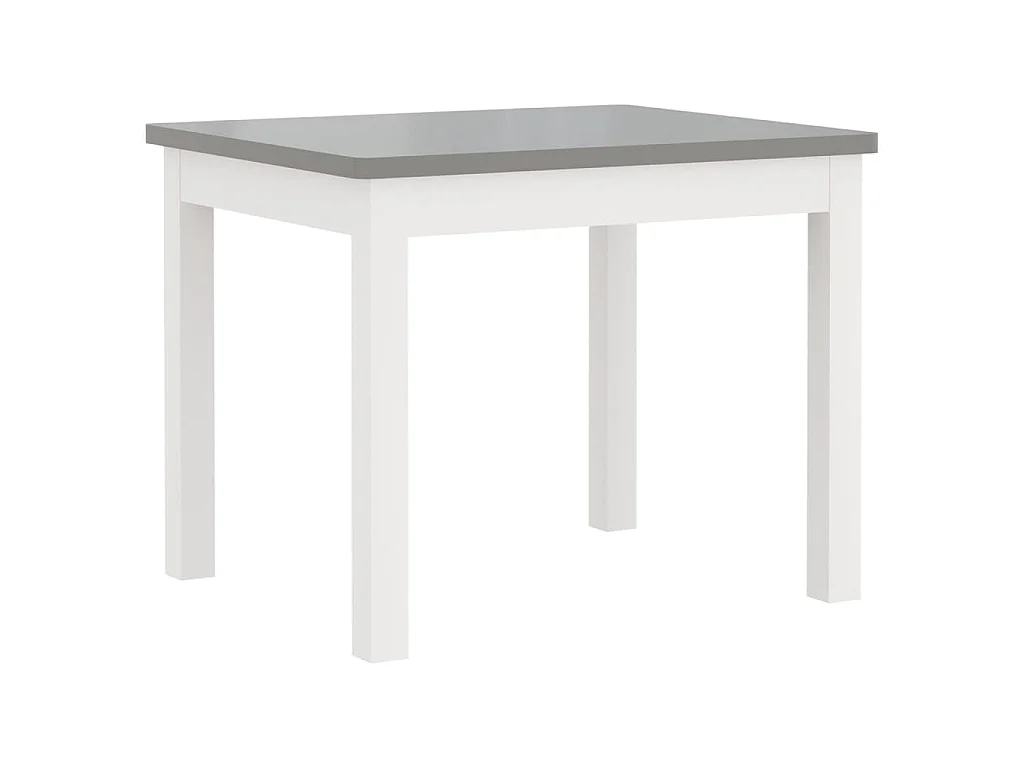 Ensemble de table et chaises enfants 3 pcs Blanc et gris MDF
