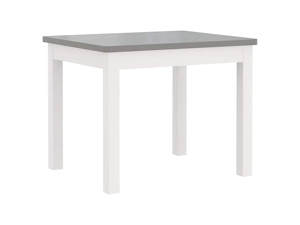 Ensemble de table et chaises enfants 3 pcs Blanc et gris MDF