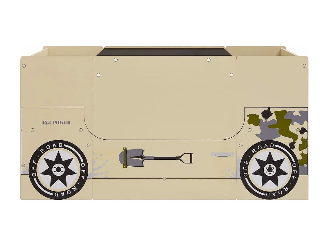 Set Tavolo e Sedia per Bambini 3 pz Auto Fuoristrada in MDF