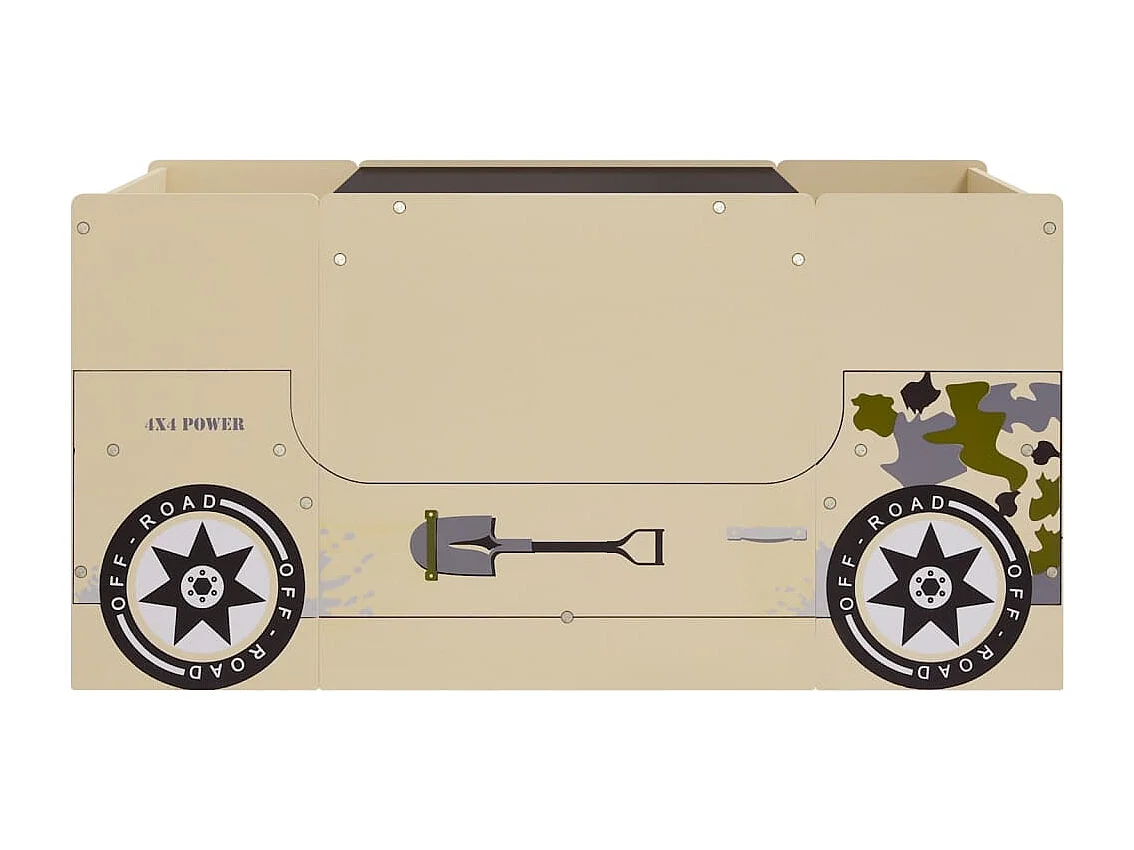 3-tlg. Kindertisch und Stuhl Set Geländewagen-Design MDF