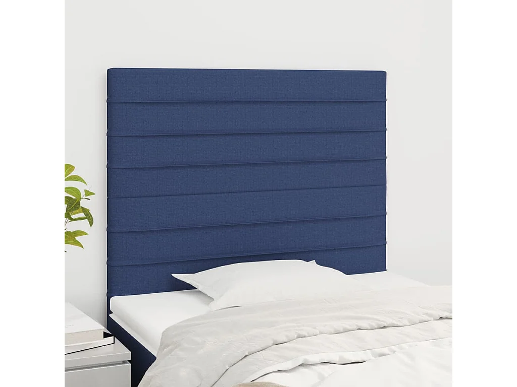 Kopfteil Blau 100 x 5 x 118/128 cm Stoff