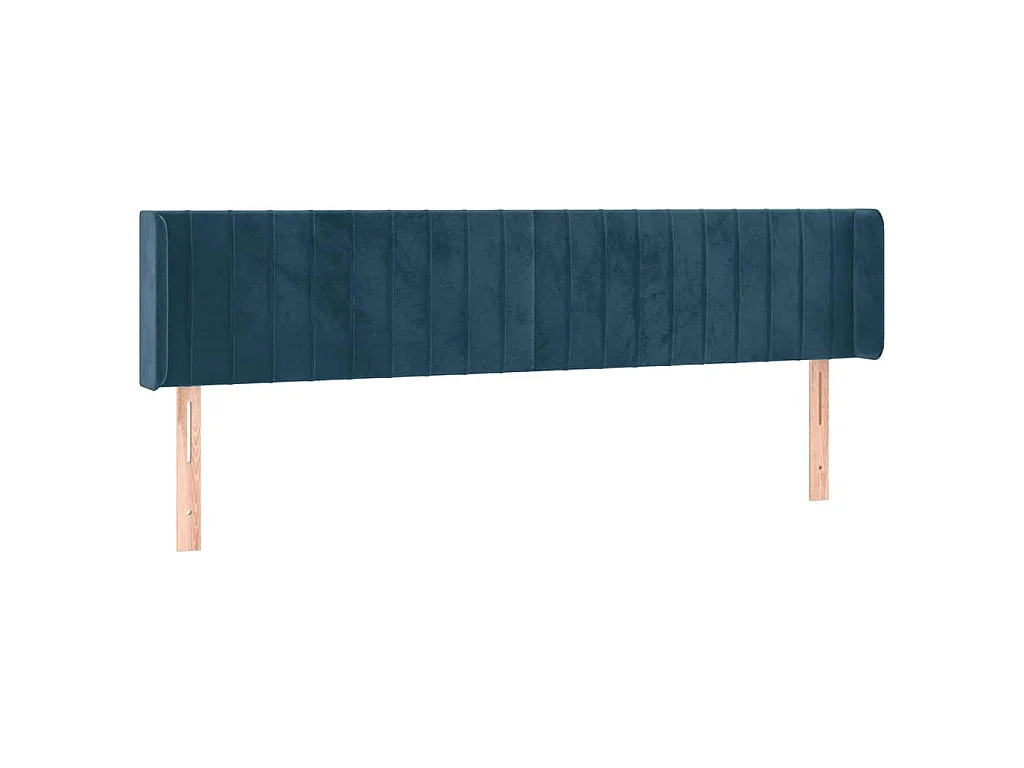Hoofdbord LED 163x16x78/88 cm fluweel donkerblauw