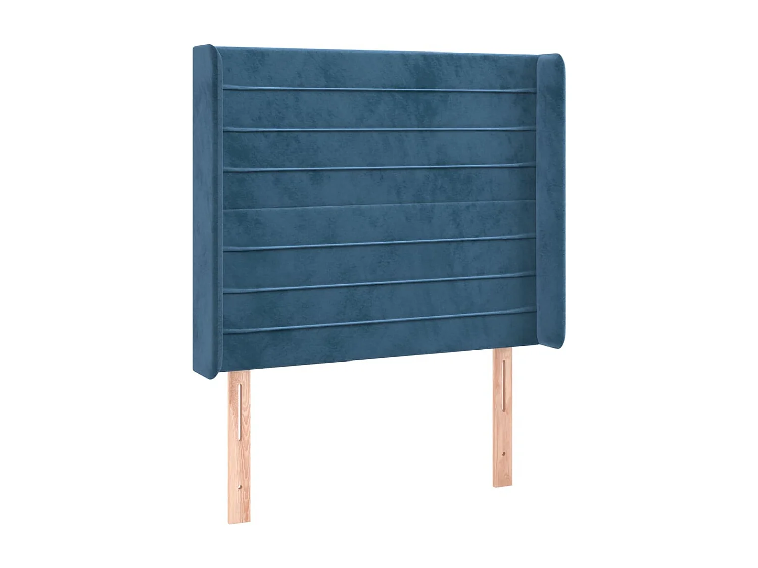 Tête de lit avec oreilles Bleu foncé 103x16x118/128 cm Velours
