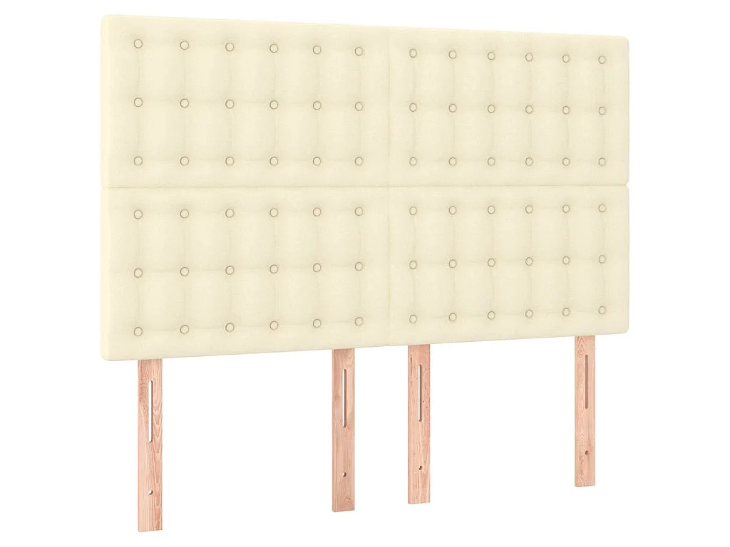 LED Kopfteil Creme 144x5x118/128 cm Kunstleder