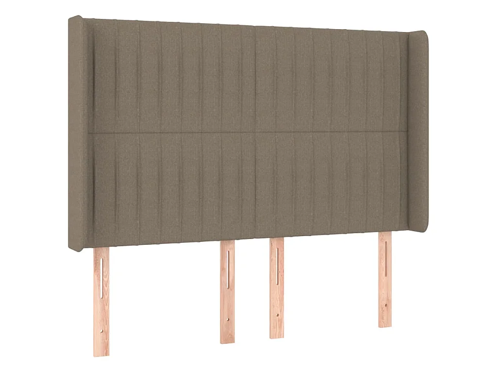 Kopfteil mit Ohren Taupe 147x16x118/128 cm Stoff