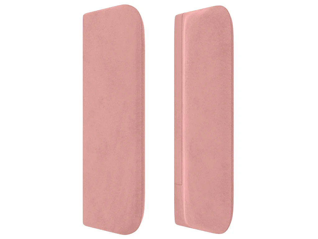 Hoofdbord met randen 103x16x78/88 cm fluweel roze