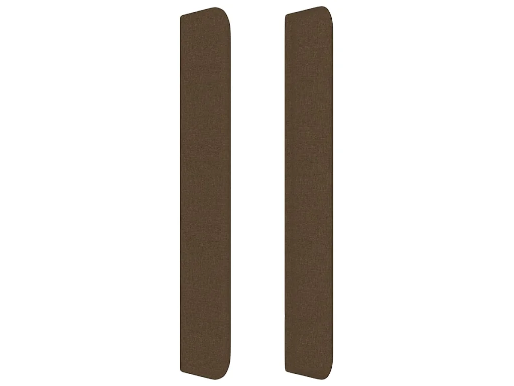 Tête de lit avec oreilles Marron foncé 93x16x118/128 cm Tissu