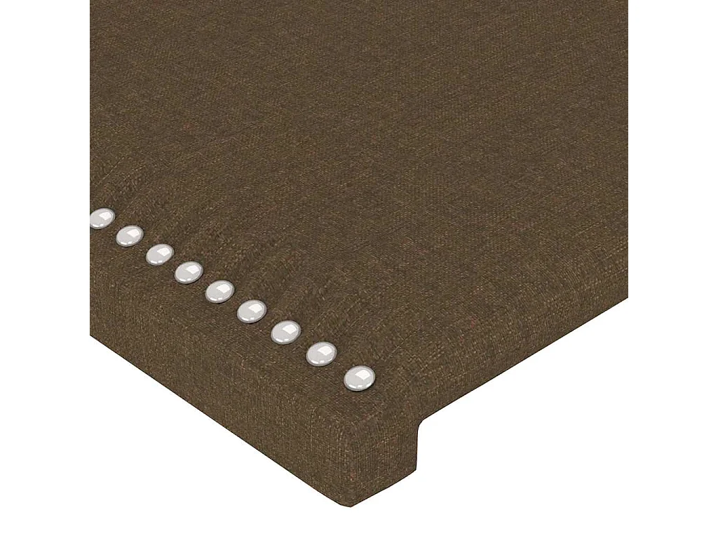 Tête de lit à LED Marron foncé 147x16x78/88 cm Tissu
