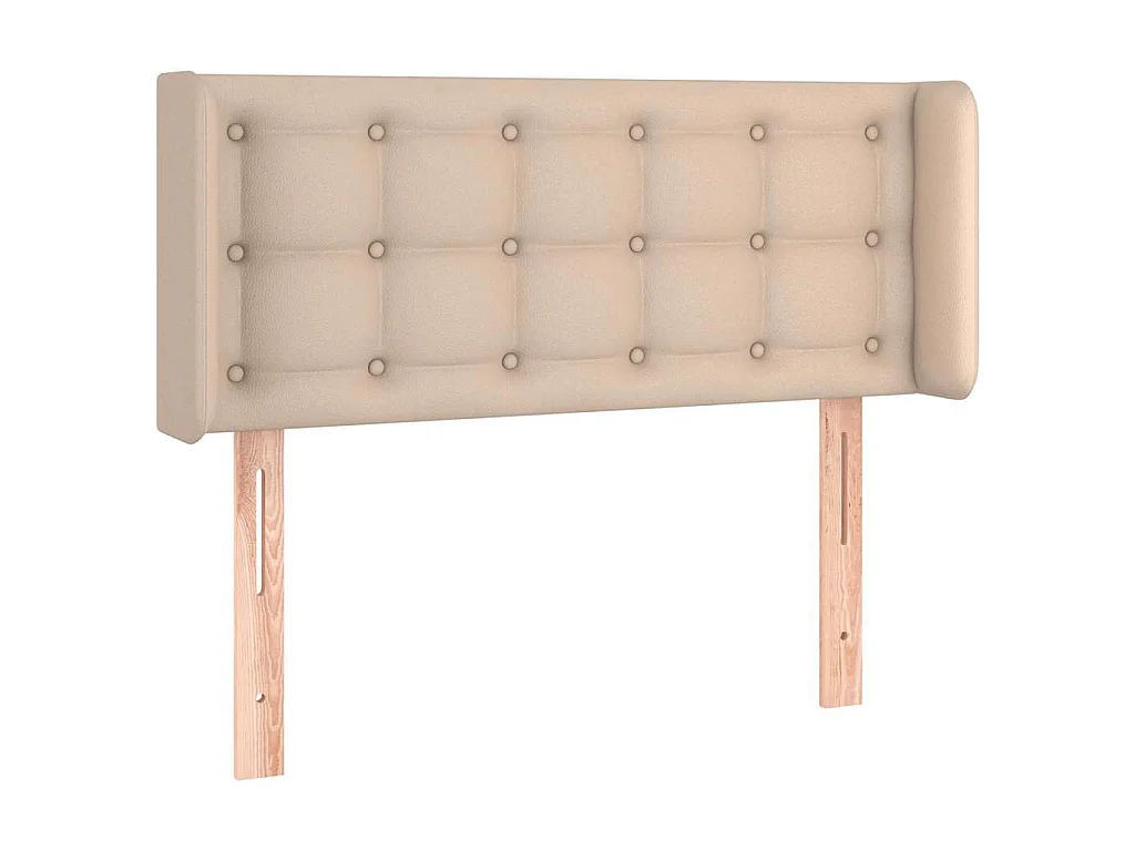 Kopfteil mit Ohren Cappuccino-Braun 83x16x78/88 cm Kunstleder