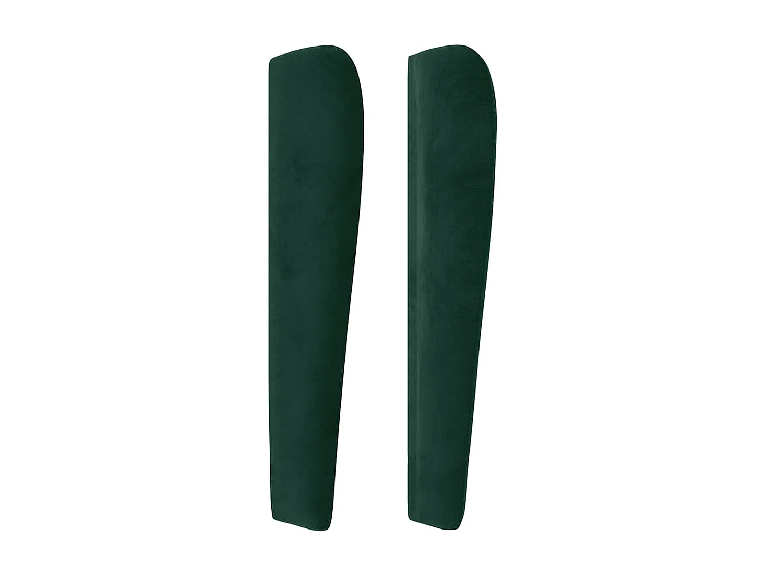 Tête de lit avec oreilles Vert foncé 147x23x118/128 cm Velours