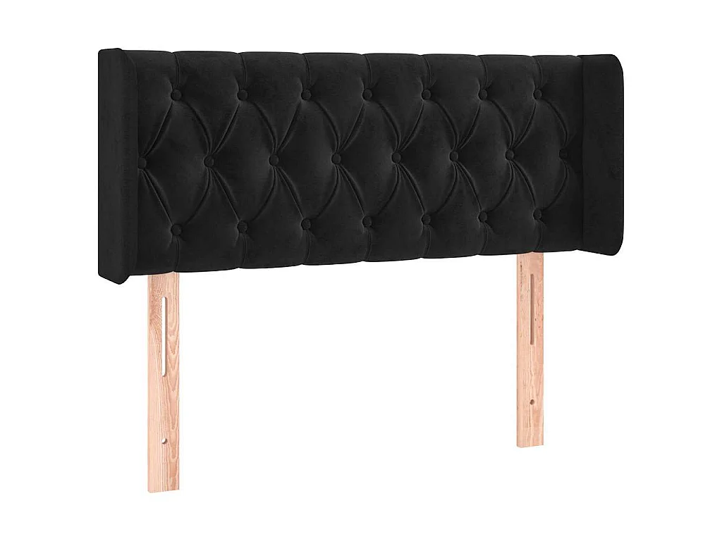 Tête de lit à LED Noir 103x16x78/88 cm Velours