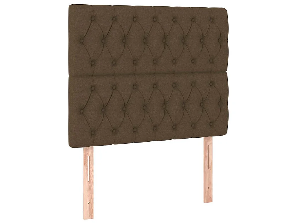 Hoofdbord LED 100x7x118/128 cm stof donkerbruin