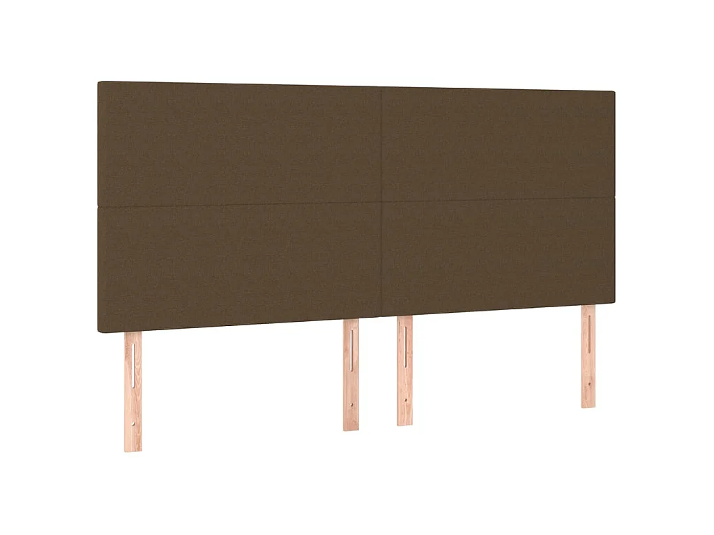 Testiera Marrone Scuro 200x5x118/128 cm Tessuto