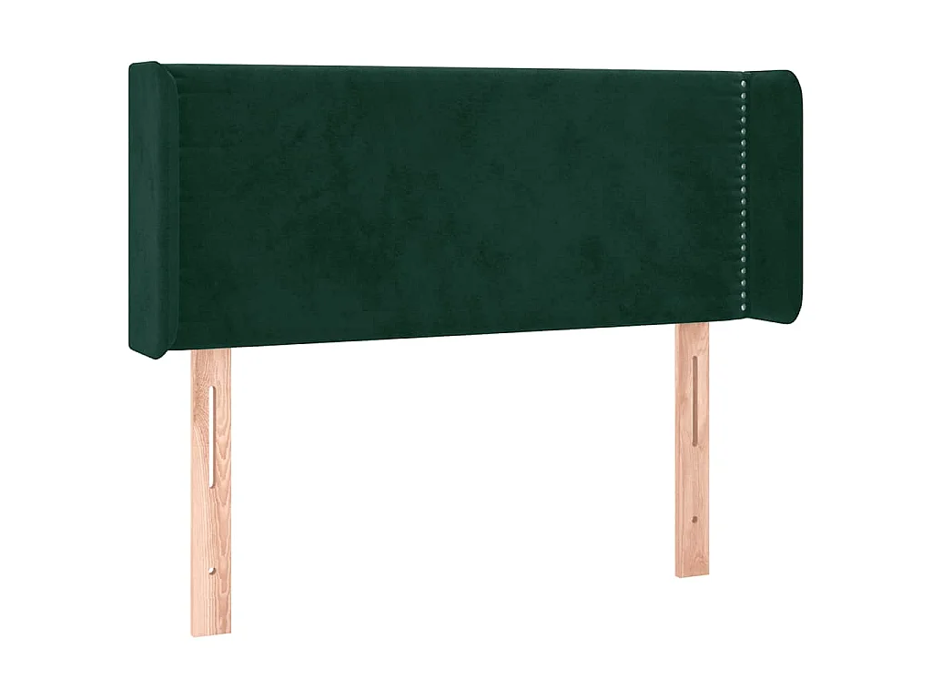 Kopfteil mit Ohren Dunkelgrün 103x16x78/88 cm Samt