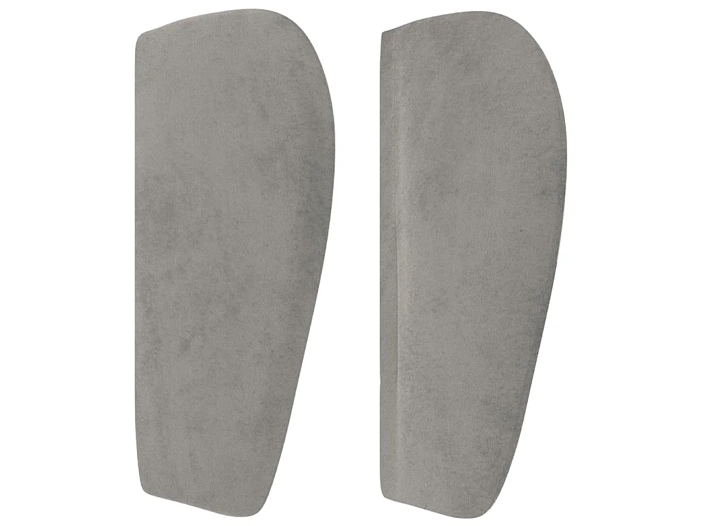 Tête de lit avec oreilles Gris clair 183x23x78/88 cm Velours