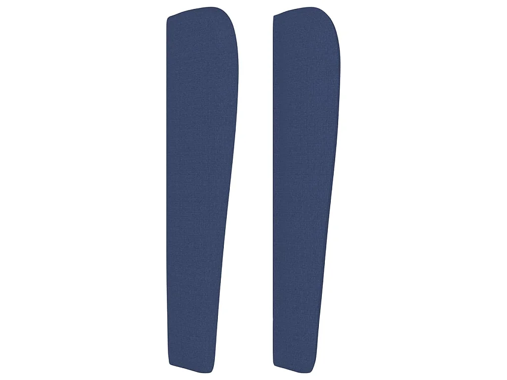 Tête de lit avec oreilles Bleu 93x23x118/128 cm Tissu