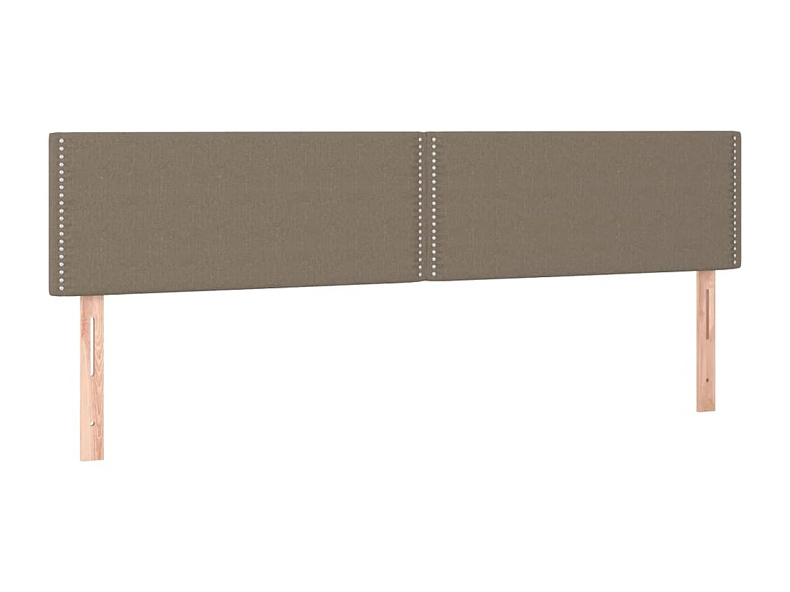 LED Kopfteil Taupe 180x5x78/88 cm Stoff