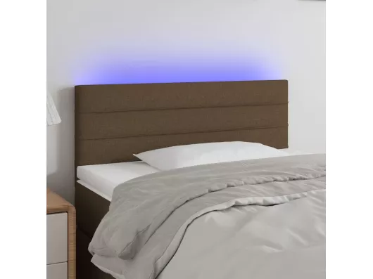 Kauf Unique LED Kopfteil Dunkelbraun 90x5x78/88 cm Stoff