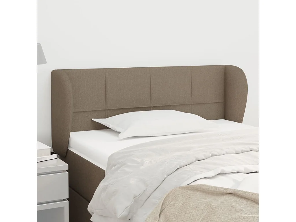 Kopfteil mit Ohren Taupe 83x23x78/88 cm Stoff