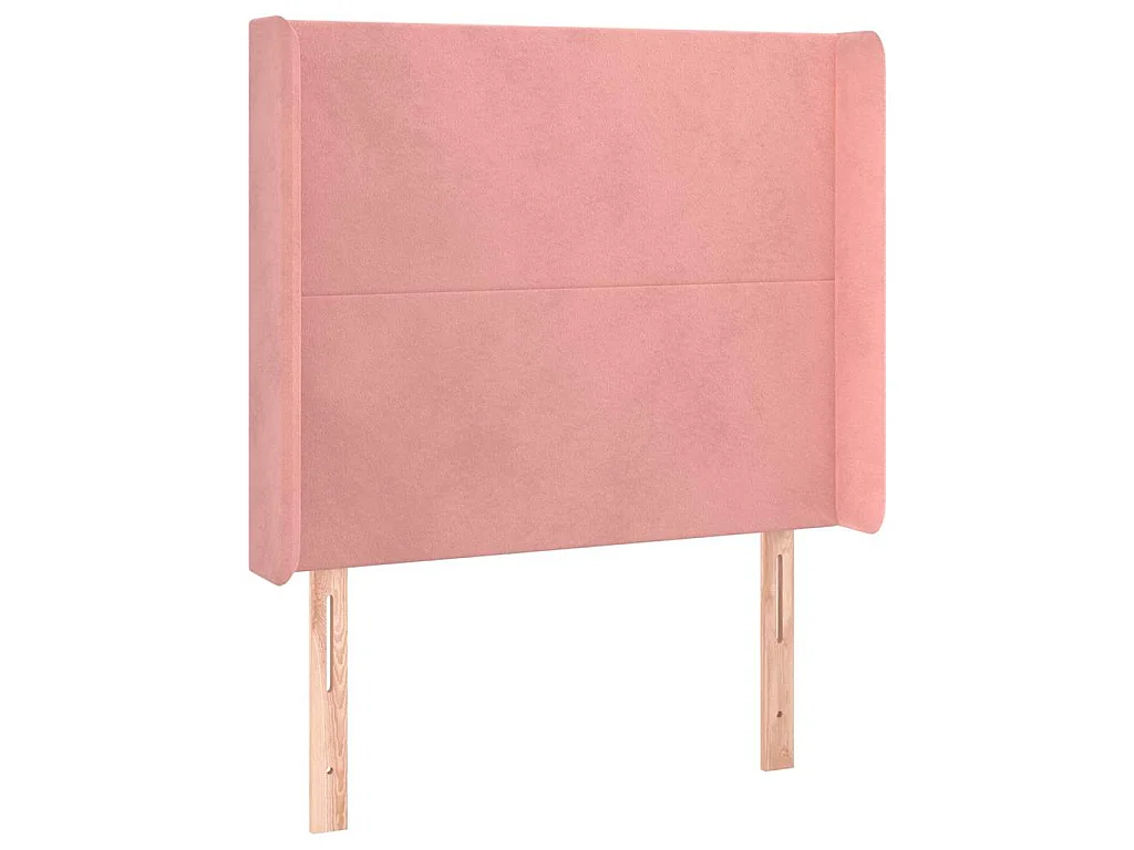 Tête de lit à LED Rose 83x16x118/128 cm Velours