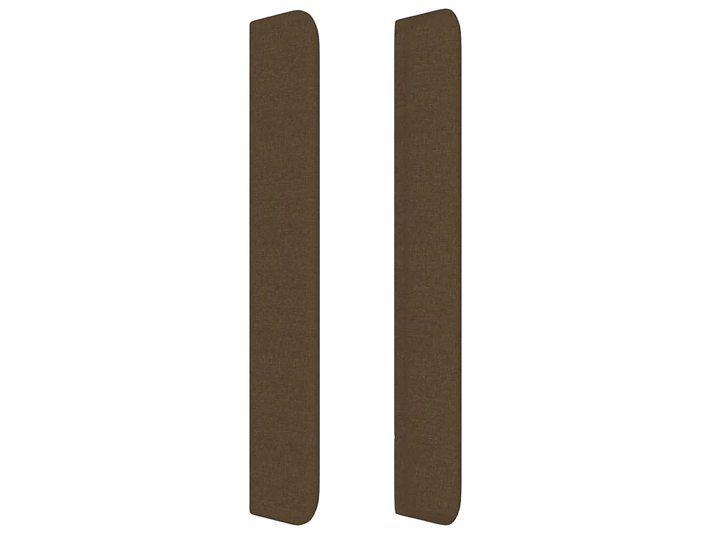 Tête de lit avec oreilles Marron foncé 103x16x118/128 cm Tissu