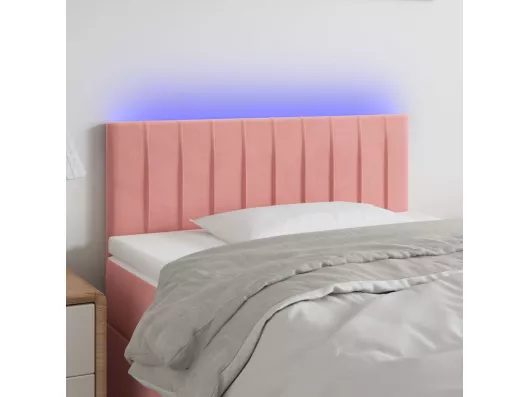 Kauf Unique LED Kopfteil Rosa 90x5x78/88 cm Samt