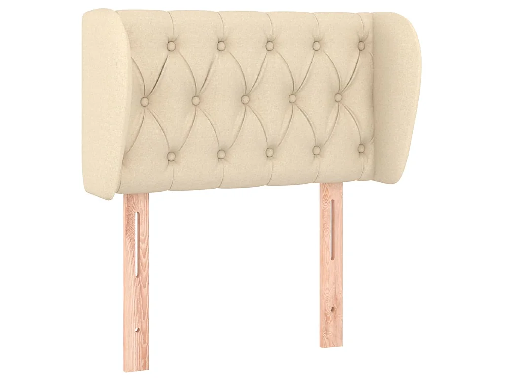 Tête de lit avec oreilles Crème 83x23x78/88 cm Tissu