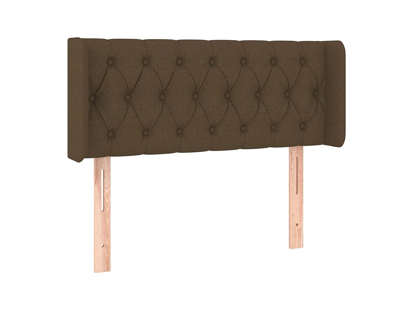 Testiera ad Orecchio Marrone Scuro 103x16x78/88 cm in Tessuto