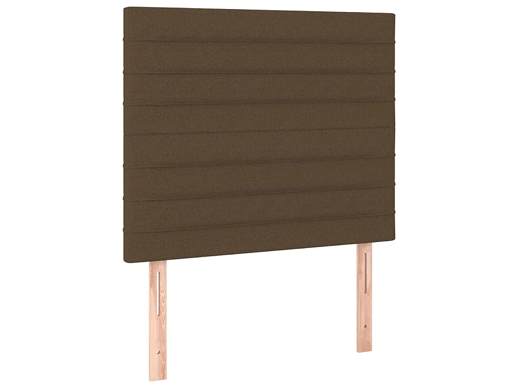 Tête de lit marron foncé 80x5x118/128 cm Tissu