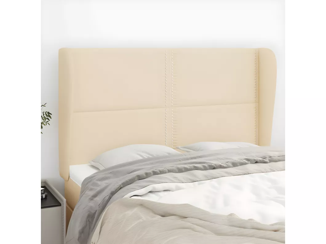 Kauf Unique Kopfteil mit Ohren Creme 147x23x118/128 cm Stoff