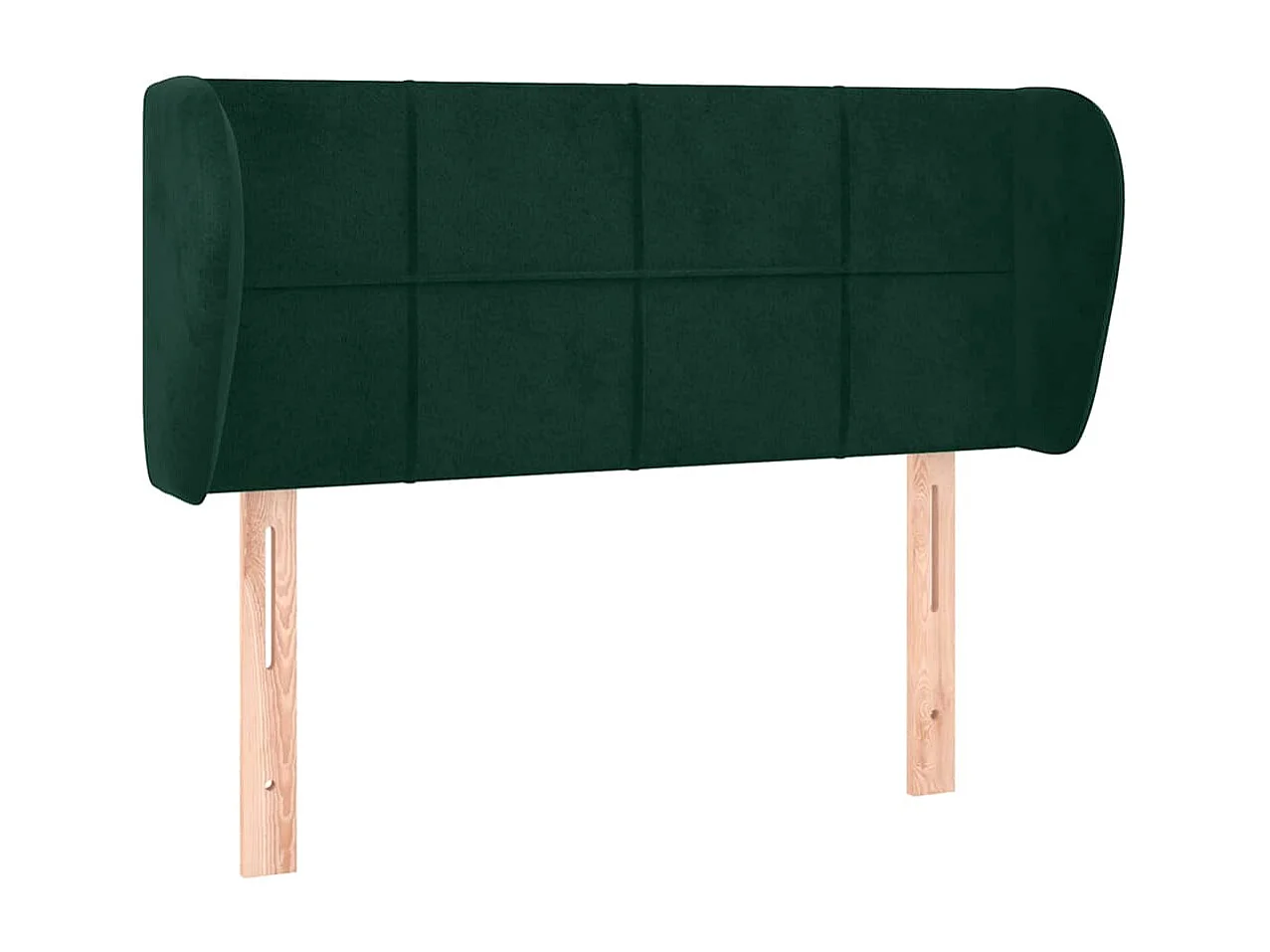 Tête de lit avec oreilles Vert foncé 93x23x78/88 cm Velours