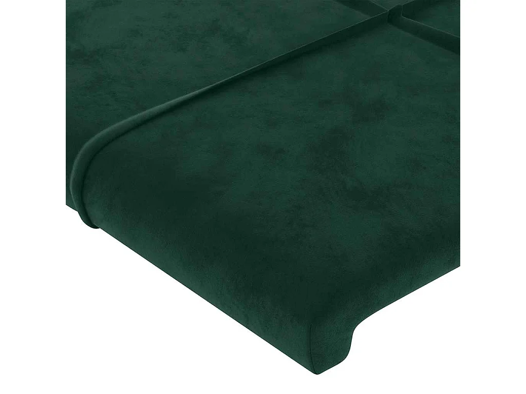 Tête de lit avec oreilles Vert foncé 93x23x78/88 cm Velours