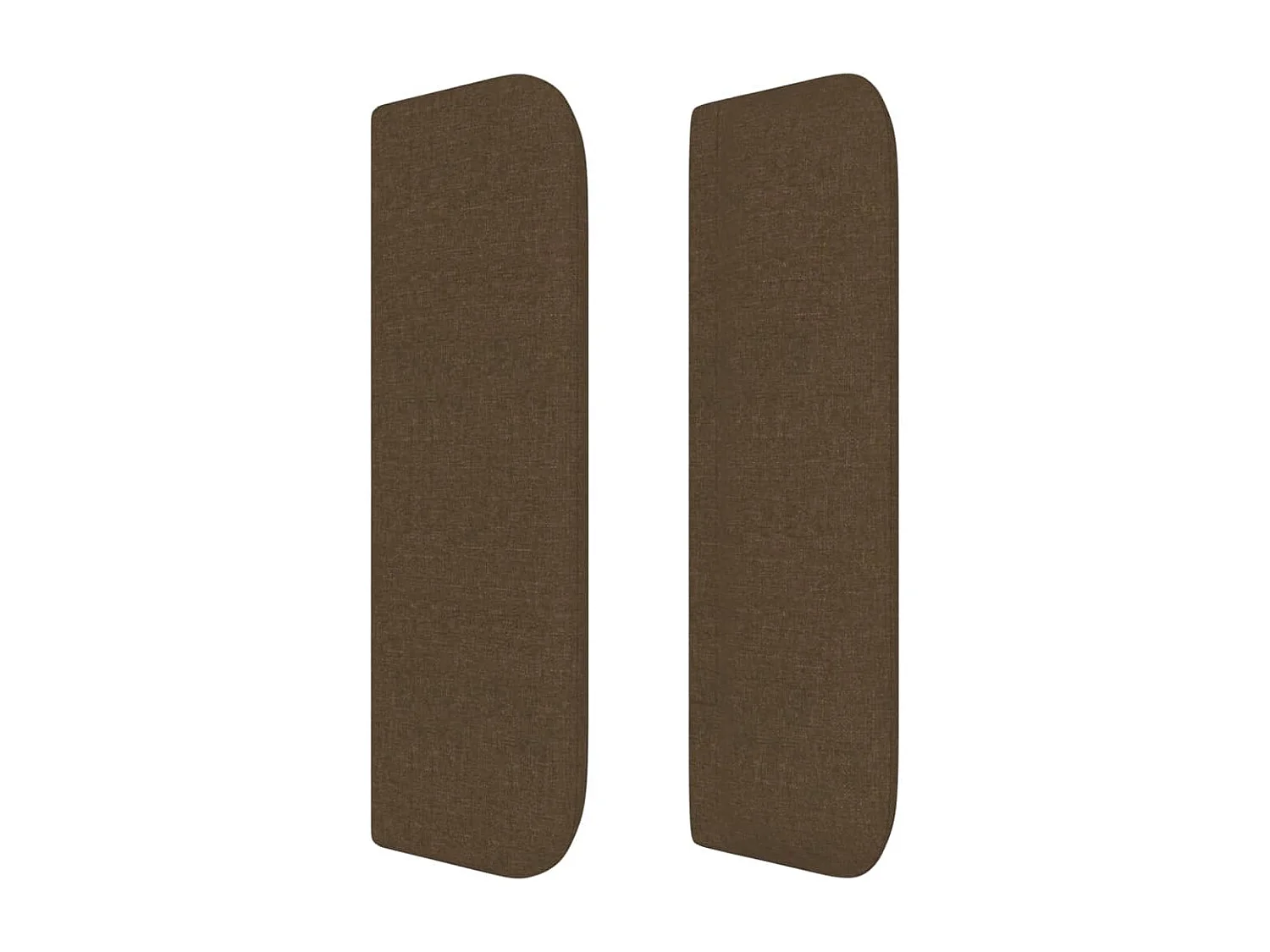 Tête de lit avec oreilles Marron Foncé 93x16x78/88 cm Tissu