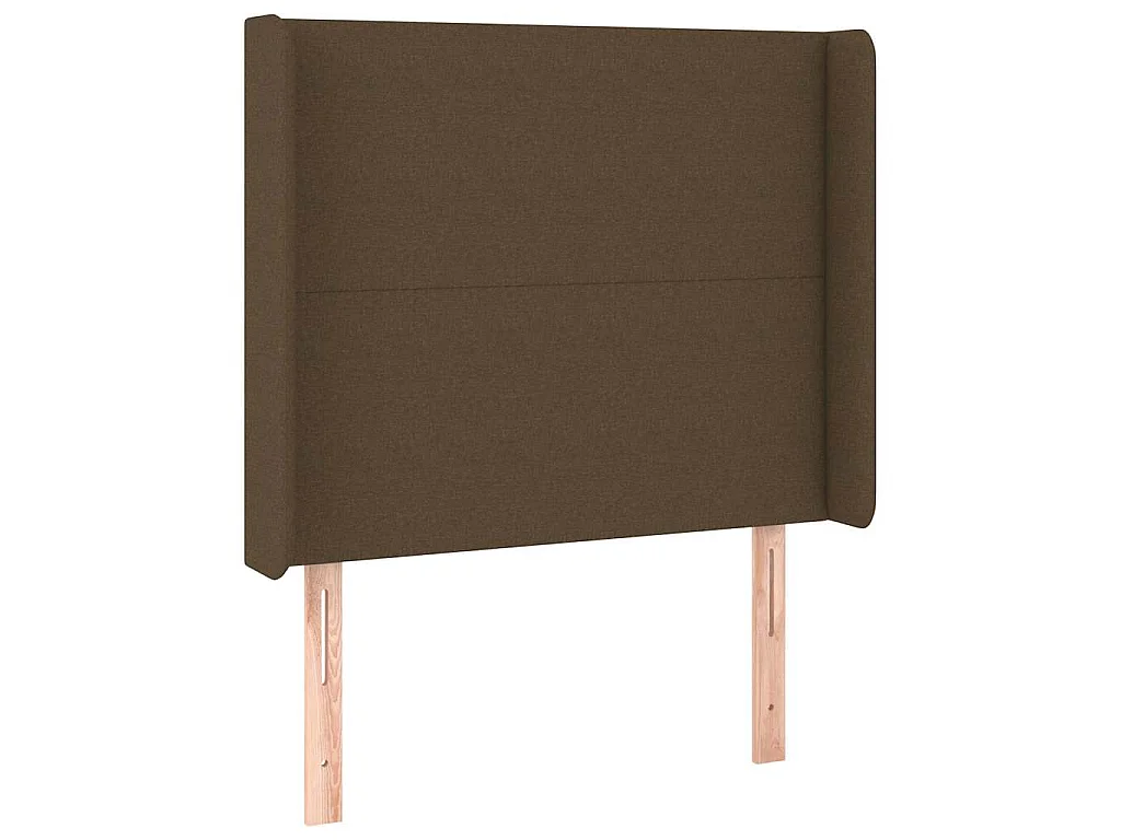 Kopfteil mit Ohren Dunkelbraun 83x16x118/128 cm Stoff