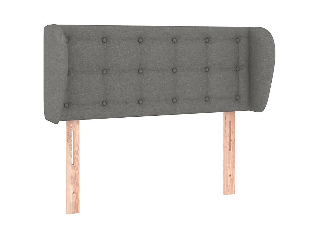 Kopfteil mit Ohren Dunkelgrau 103x23x78/88 cm Stoff