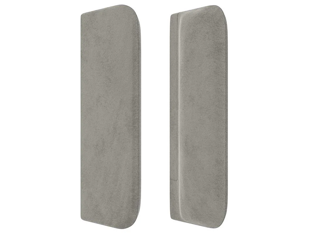 Testiera ad Orecchio Grigio Chiaro 183x16x78/88 cm in Velluto