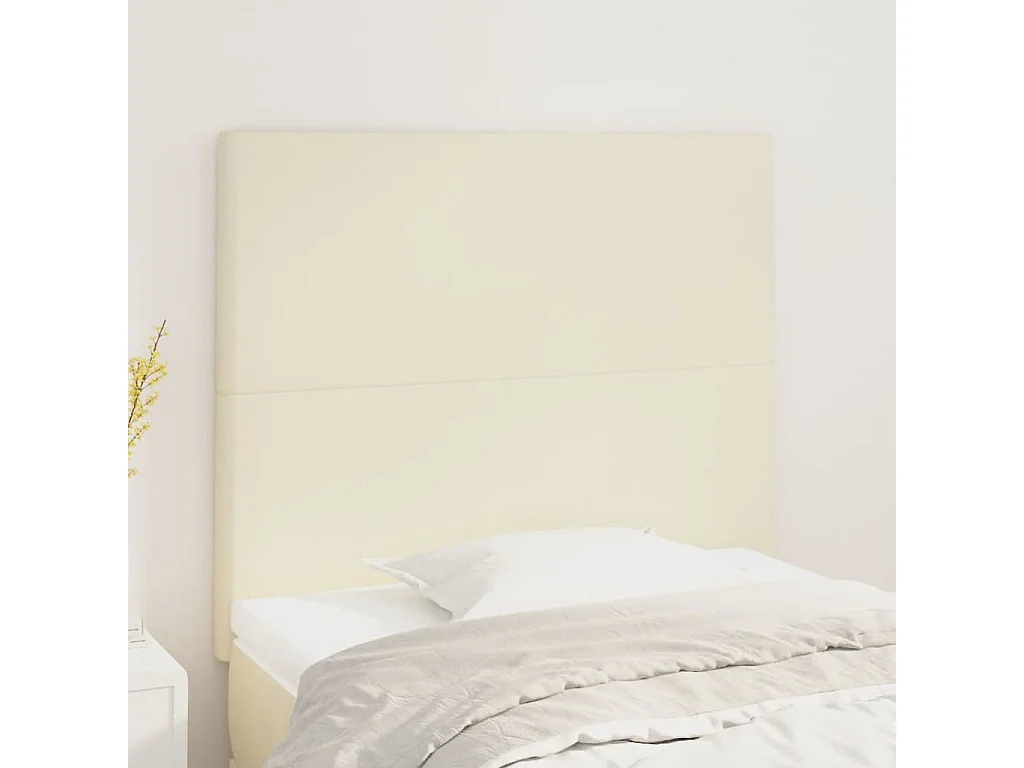 Tête de lit Crème 90x5x118/128 cm Similicuir