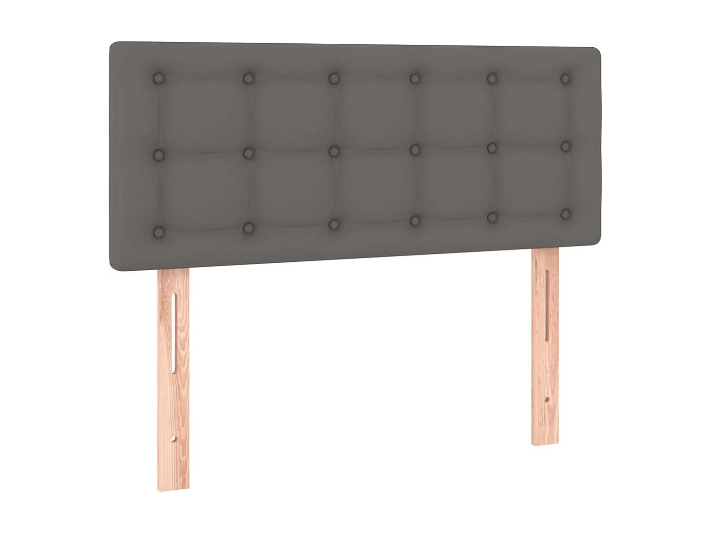 Cabecero con LED cuero sintético gris 100x5x78/88 cm